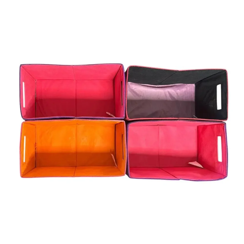 Bratz Dolls Foldable Storage Bins Box Containers Purple Pink Handles Set of 4